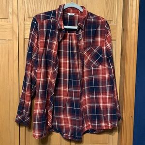 Navy and Red Plaid Shirt